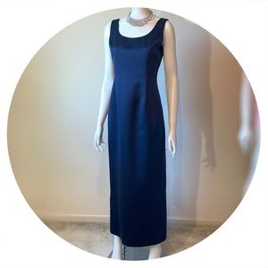 Navy Blue Full Length Formal Dress